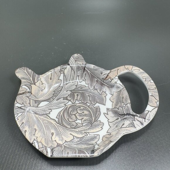 W Morris Acanthus Melamine Teabag Tidy Victorian The Leonardo Collection Set 2 - Picture 8 of 13